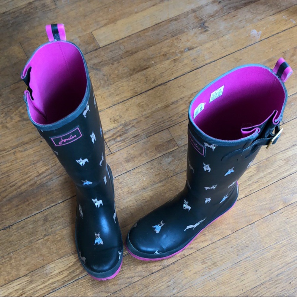 Joules Tall Rain Boots, size 7